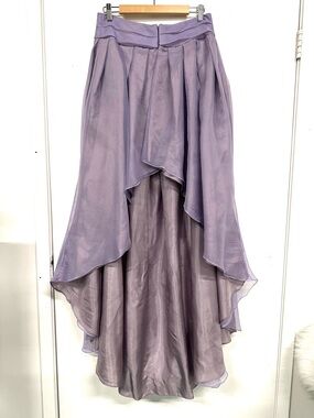 HOAX Couture Lilac Organza Hi Low Skirt Fairycore Formal Cosplay Dreamy Medium